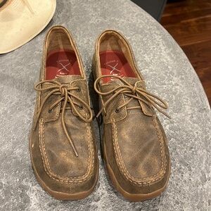 Twisted X men’s boat shoe driving moc size 12W